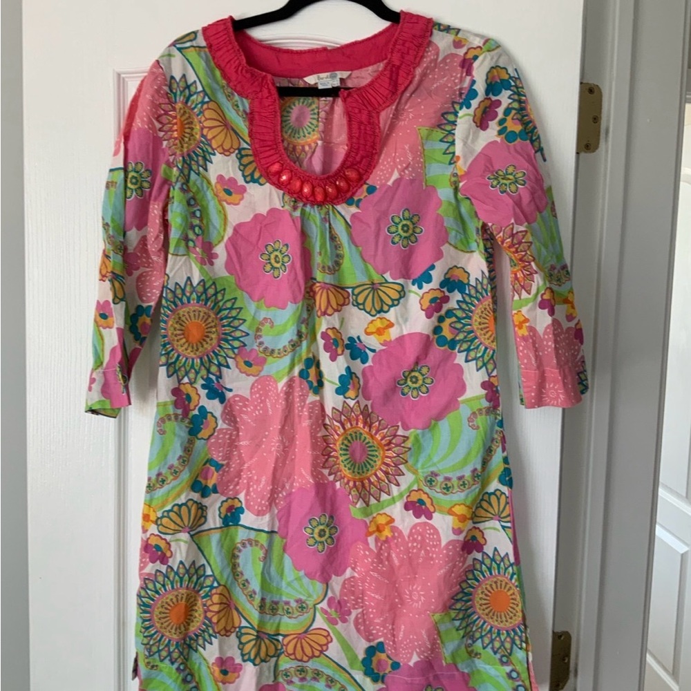 Boden tunic cover up beach pool party tunic US 8 colorful fun caftan